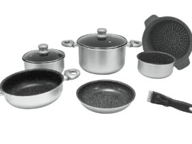 BATTERIE CUISINE TOPSET SILVER 9 PIECES GIMEX