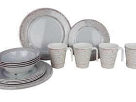 SET VAISSELLE CASA GREY 16P