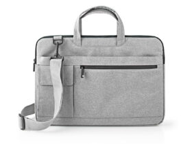 SACOCHE GRISE ORDINATEUR PORTABLE  15-16 pouces