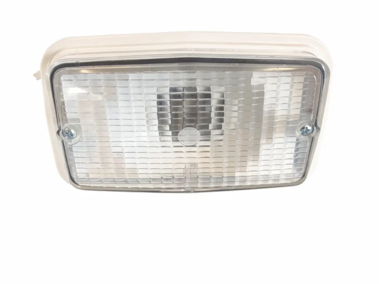 éclairage auvent encastrable 220V caravane culot E14 coque blanche