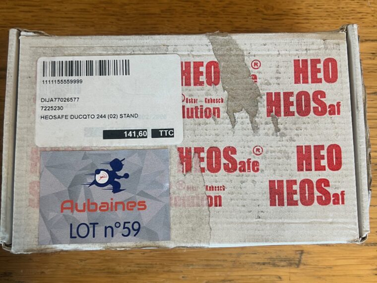 Sécurités porte cabine HEOSAFE lot 59 verrou rotatif intérieur sans clé