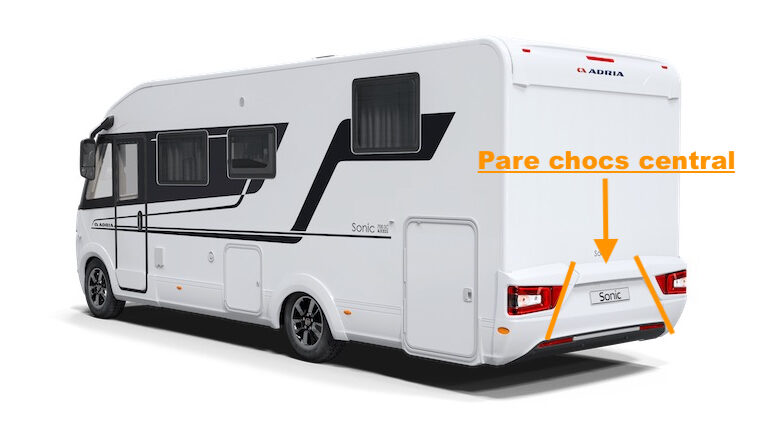 PARE CHOCS CENTRAL ADRIA pièce centrale arrière OEM 2016-2020