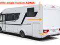 PROFILE ANGLE LIAISON ADRIA profil alu blanc arrière gauche 2225 mm
