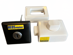 SERRURE VERROU SECURITE HEOSAFE kit noir pour porte camping-car