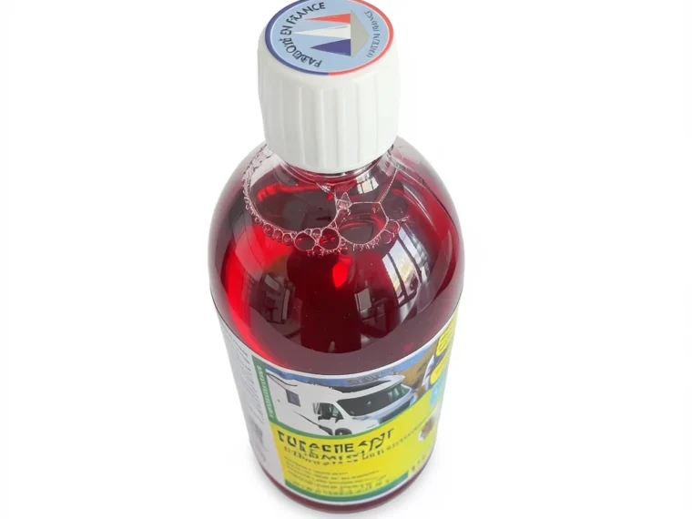 Détartrant chauffe-eau camping-car No Tartre versé dans un seau de dilution