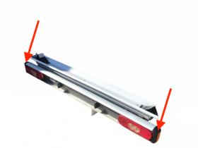 Embout traverse plaque Sawiko réf. 1629479 avec réflecteur orange série 3000