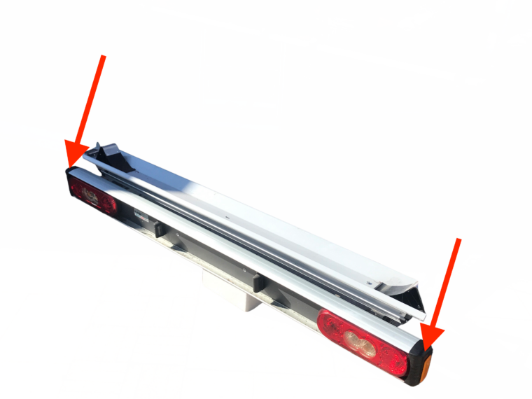 Embout traverse plaque Sawiko réf. 1629479 avec réflecteur orange série 3000