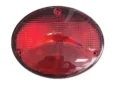 FEU OVALE POSITION STOP CAMPING-CAR vue de face cabochon rouge