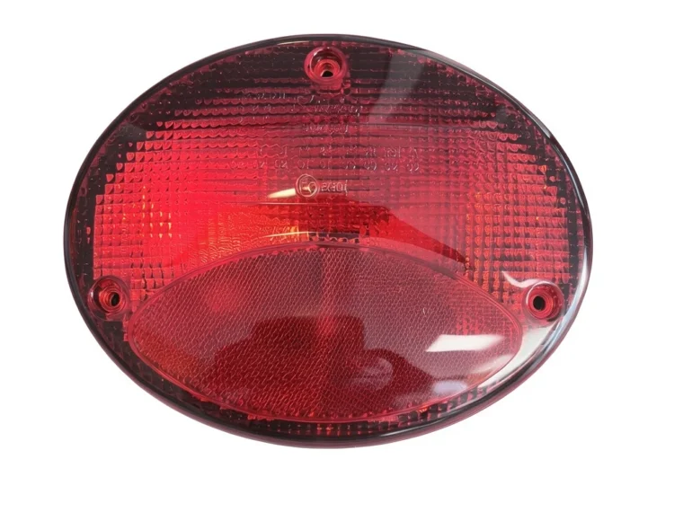 FEU OVALE POSITION STOP CAMPING-CAR vue de face cabochon rouge