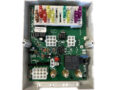 Vue des borniers et porte-fusibles du module électrique de cellule