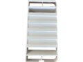 Grille évacuation gaz brûlés frigo Dometic blanche vue de face