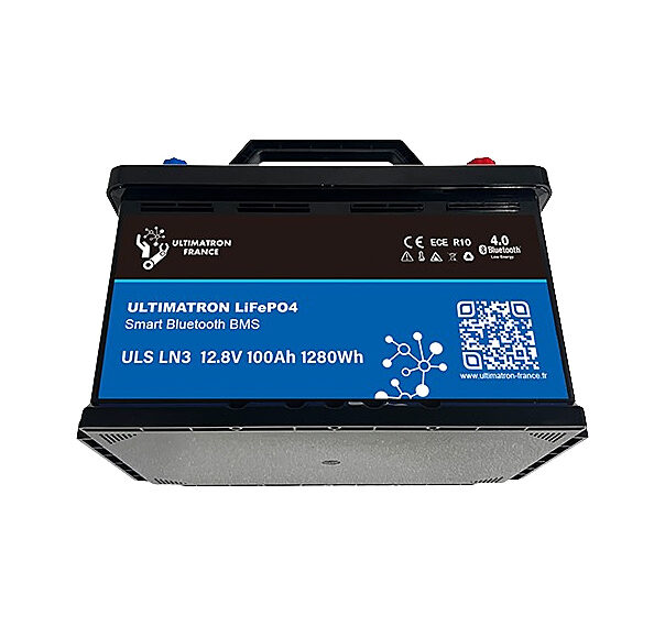 Batterie lithium LiFePO4 100Ah connectée à l'application smartphone Ultimatron